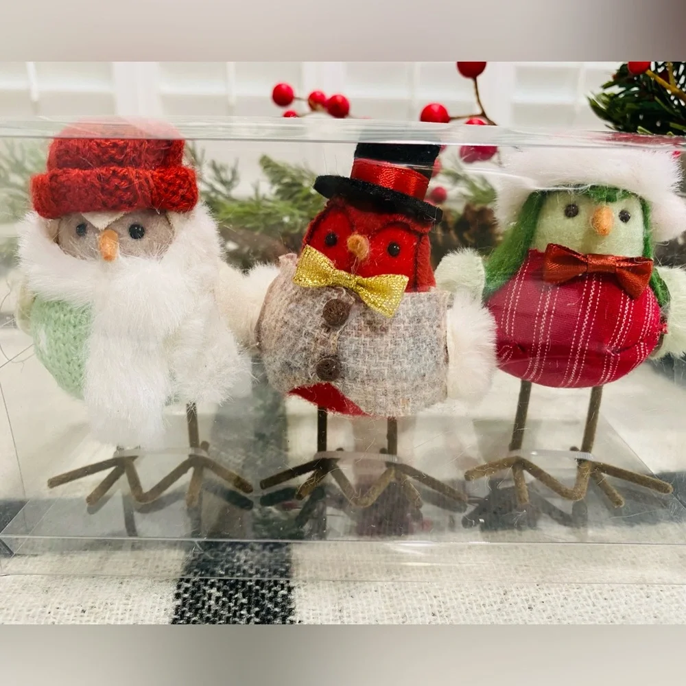 NEW Target Wondershop Mini Featherly Friends Christmas Holiday Birds Set of 3